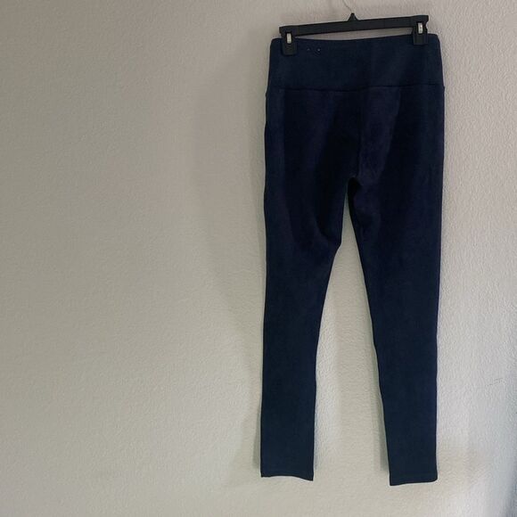 J Mclaughlin Blue Suede Tight Pants Small - Picture 2 of 5